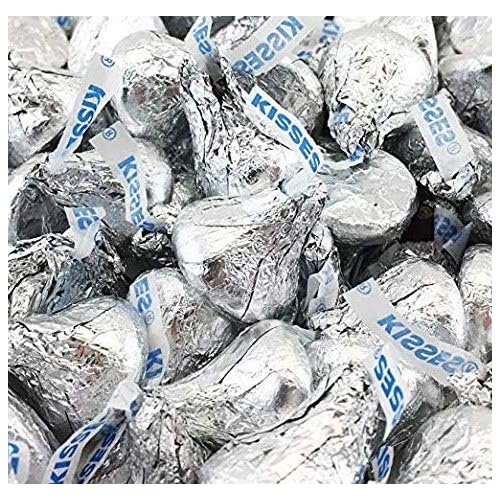 Hershey's Kisses, Milk Chocolate in Silver Foil, Pack of 6 Pounds