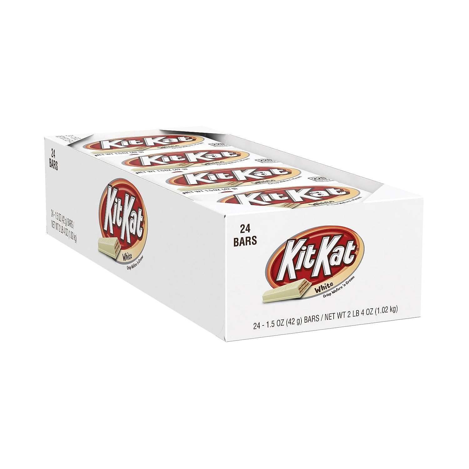 KIT KAT White Creme Wafer Candy Bars, 1.5 oz, 24 Count
