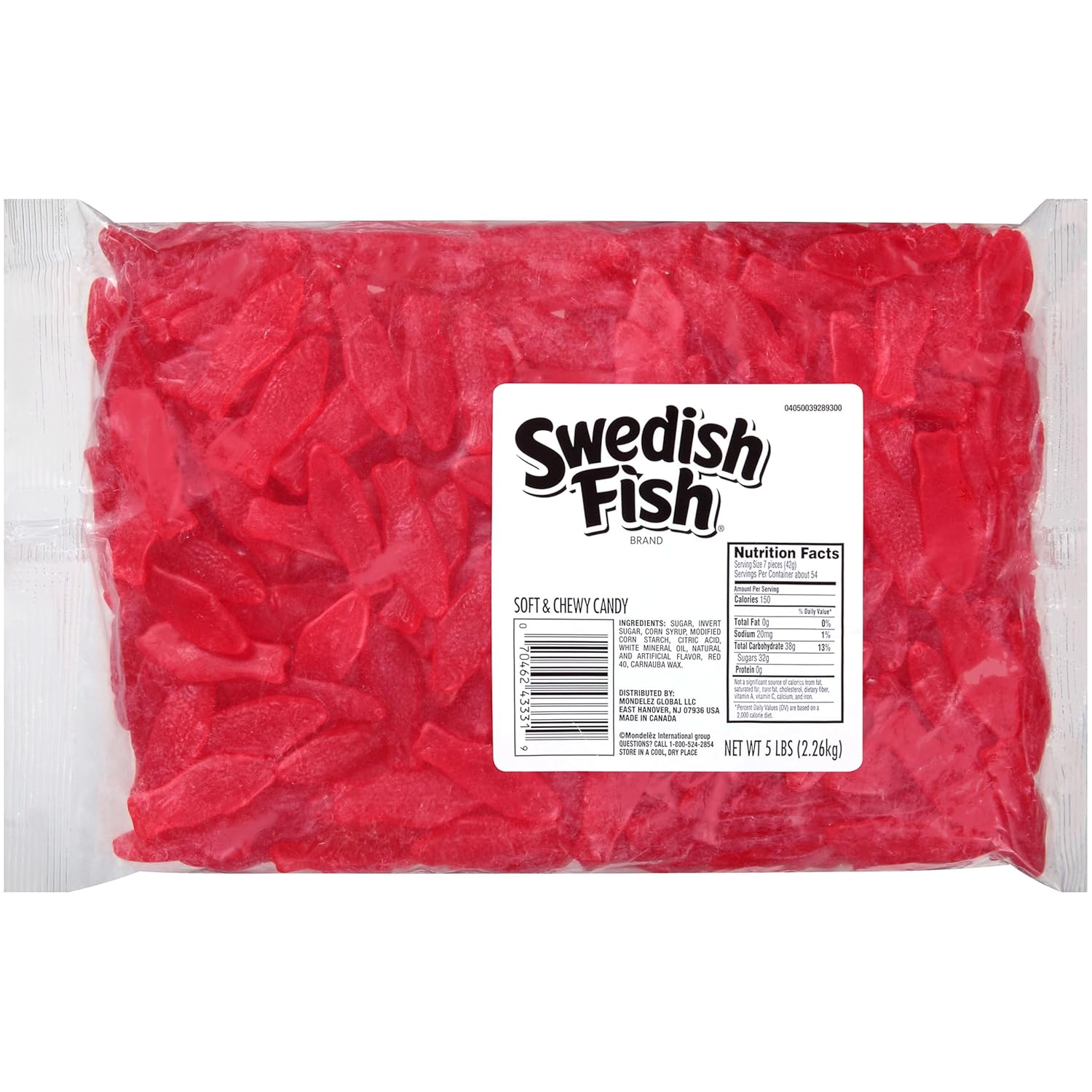 SWEDISH FISH Soft & Chewy Candy, Bulk Candy, 5 lb