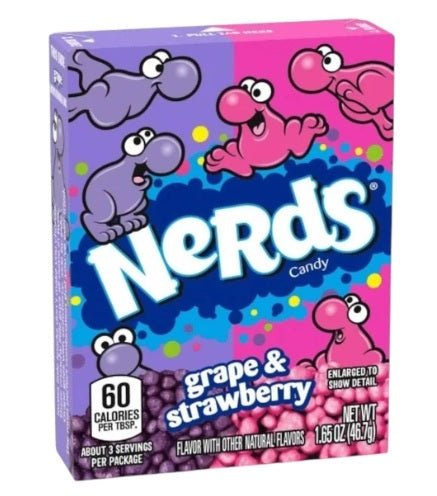 Nerds Grape & Strawberry Candy 1.65 Ounce, Pack of 36