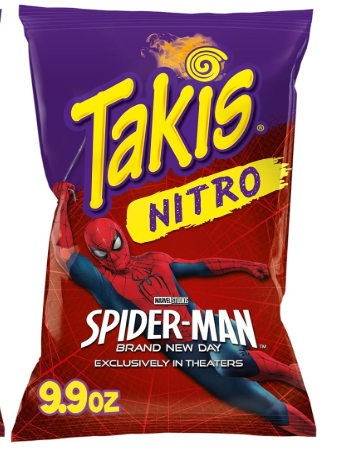 Takis Nitro  Sharing Size Bag, Habanero & Lime Flavored Extreme Spicy Rolled Tortilla Chips 9.9 oz 14ct