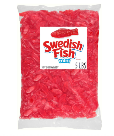 SWEDISH FISH Mini Soft & Chewy Gummy Candy, Bulk Candy, 5 lb